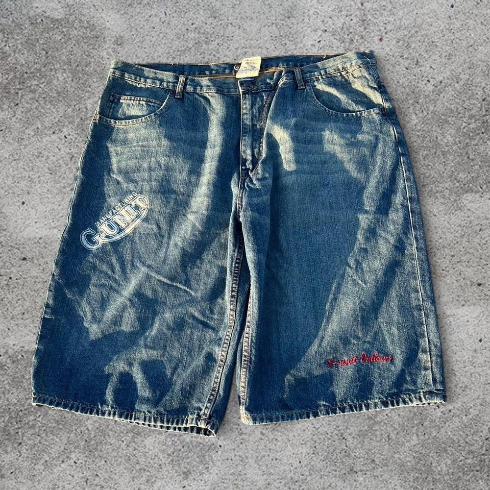 Vintage G Unit Embroidered Y2K 2000s Baggy Jorts 42 Wide Leg 13" Skater Grunge